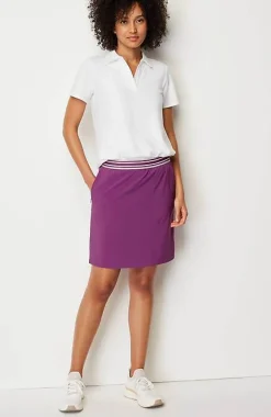 J.Jill Fit On-The-Go Striped-Waistband Skort | Jjill-Women Skirts