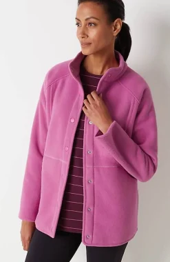 J.Jill Fit Sherpa Fleece Snap-Front Jacket | Jjill-Women Jackets & Coats