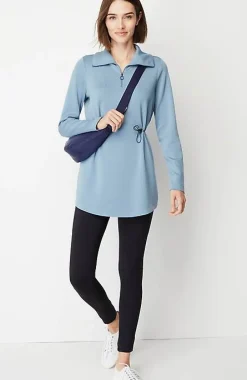 J.Jill Fit Sleek Double-Knit Cinched-Waist Tunic | Jjill-Women Tops & Tees