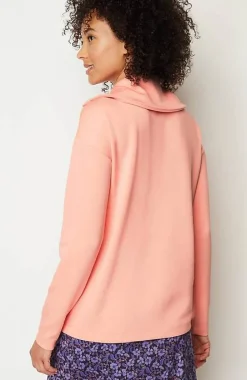 J.Jill Fit Sleek Double-Knit Snap-Front Pullover | Jjill-Women Activewear