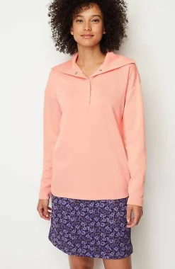 J.Jill Fit Sleek Double-Knit Snap-Front Pullover | Jjill-Women Activewear