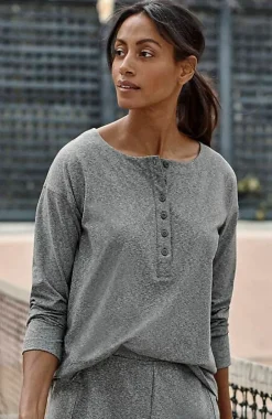 J.Jill Fit Supreme-Stretch Henley Tee | Jjill-Women Tops & Tees