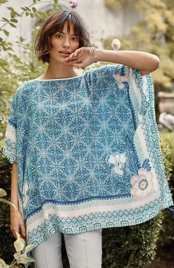 J.Jill Floral Medallion Poncho | Jjill-Women Ponchos, Ruanas & Scarves