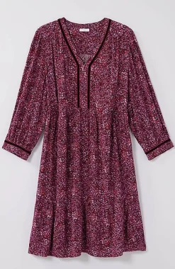 J.Jill Floral-Printed Flounced-Hem Dress | Jjill-Women Dresses