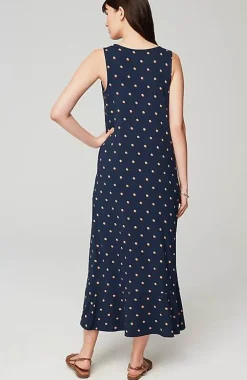 J.Jill Flounced-Hem Midi Dress | Jjill-Women Dresses