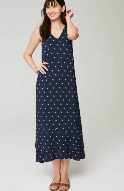 J.Jill Flounced-Hem Midi Dress | Jjill-Women Dresses