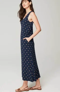 J.Jill Flounced-Hem Midi Dress | Jjill-Women Dresses