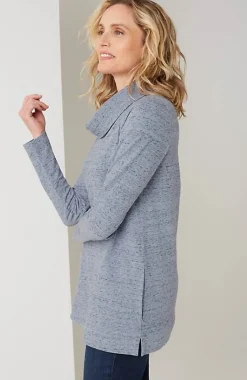J.Jill French Terry Cowl-Neck Tunic | Jjill-Women Tops & Tees