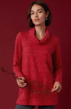 J.Jill French Terry Cowl-Neck Tunic | Jjill-Women Tops & Tees