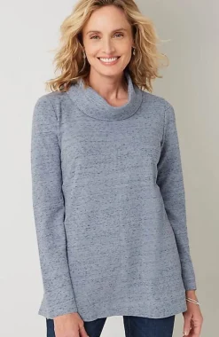 J.Jill French Terry Cowl-Neck Tunic | Jjill-Women Tops & Tees