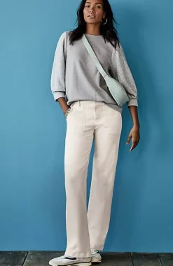 J.Jill French Terry Textured-Sleeve Top | Jjill-Women Tops & Tees