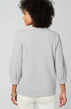 J.Jill French Terry Textured-Sleeve Top | Jjill-Women Tops & Tees