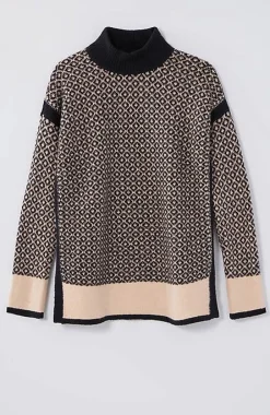 J.Jill Geometric Mock-Neck Sweater | Jjill-Women Sweaters
