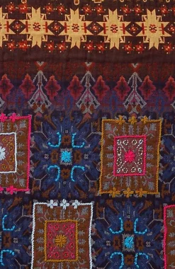 J.Jill Hand-Stitched Diamond Medallions Jacquard Scarf | Jjill-Women Ponchos, Ruanas & Scarves