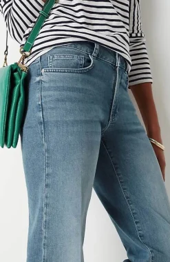 J.Jill High-Rise Creased-Front Full-Leg Jeans | Jjill-Women Pants & Jeans