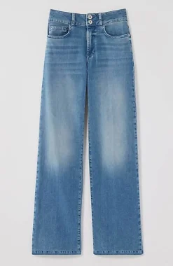 J.Jill High-Rise Creased-Front Full-Leg Jeans | Jjill-Women Pants & Jeans