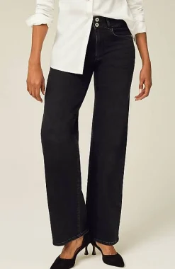 J.Jill High-Rise Creased-Front Full-Leg Jeans | Jjill-Women Pants & Jeans