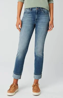 J.Jill High-Rise Straight-Leg Cuffed Jeans | Jjill-Women Pants & Jeans
