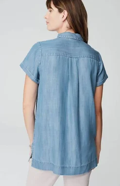 J.Jill Indigo Button-Front A-Line Tunic | Jjill-Women Tunics