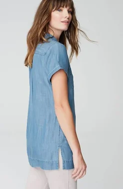 J.Jill Indigo Button-Front A-Line Tunic | Jjill-Women Tunics