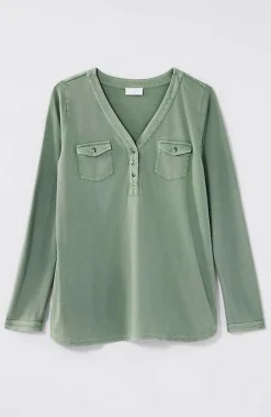 J.Jill Knit Patch-Pocket Camp Shirt | Jjill-Women Tops & Tees