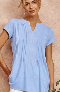 J.Jill Linen-Blend Pintucked Tunic | Jjill-Women Tops & Tees