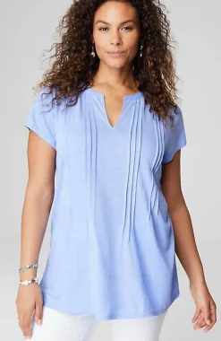J.Jill Linen-Blend Pintucked Tunic | Jjill-Women Tops & Tees