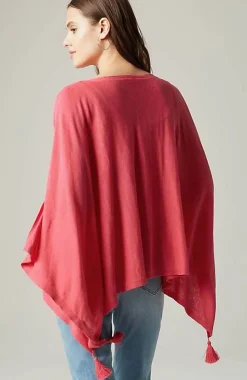 J.Jill Linen-Blend Tasseled Poncho | Jjill-Women Ponchos, Ruanas & Scarves