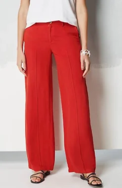 J.Jill Linen Full-Leg Creased-Front Pants | Jjill-Women Pants & Jeans