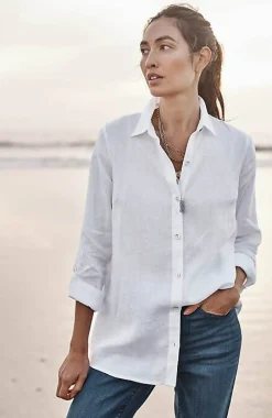J.Jill Linen Tab-Sleeve A-Line Shirt | Jjill-Women Shirts & Blouses