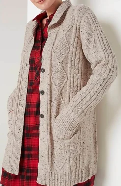 J.Jill Long Cabled Cardi | Jjill-Women Sweaters