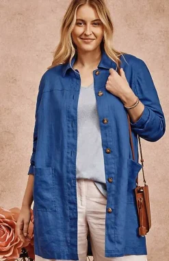 J.Jill Long Linen Duster Jacket | Jjill-Women Jackets & Coats