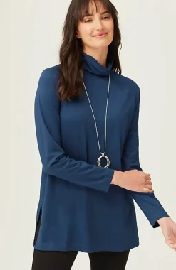 J.Jill Luxe Supima® Everyday Turtleneck Tunic | Jjill-Women Tops & Tees