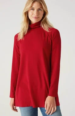 J.Jill Luxe Supima® Everyday Turtleneck Tunic | Jjill-Women Tops & Tees