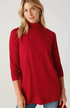 J.Jill Luxe Supima® Everyday Turtleneck Tunic | Jjill-Women Tops & Tees
