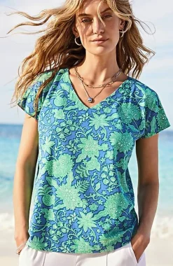 J.Jill Luxe Supima® Pleat-Back Tee | Jjill-Women Tops & Tees