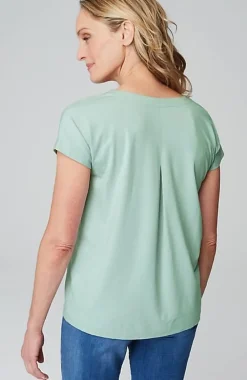J.Jill Luxe Supima® Pleat-Back Tee | Jjill-Women Tops & Tees