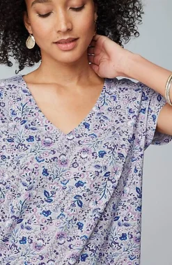 J.Jill Luxe Supima® Pleat-Back Tee | Jjill-Women Tops & Tees