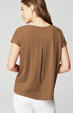 J.Jill Luxe Supima® Pleat-Back Tee | Jjill-Women Tops & Tees