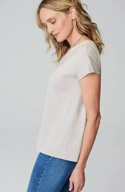 J.Jill Luxe Supima® Pleat-Back Tee | Jjill-Women Tops & Tees