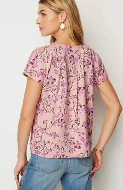 J.Jill Luxe Supima® Pleat-Back Tee | Jjill-Women Tops & Tees