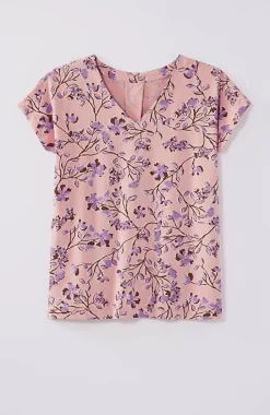 J.Jill Luxe Supima® Pleat-Back Tee | Jjill-Women Tops & Tees