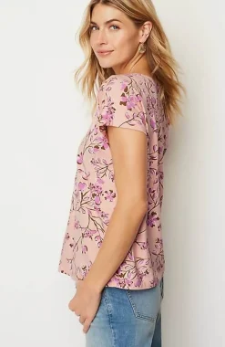 J.Jill Luxe Supima® Pleat-Back Tee | Jjill-Women Tops & Tees