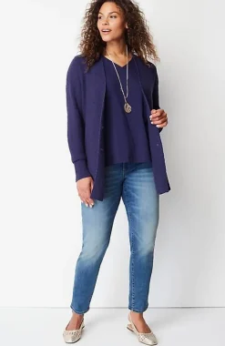 J.Jill Luxe Supima® Pleat-Back Tee | Jjill-Women Tops & Tees