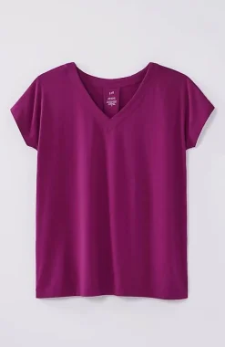 J.Jill Luxe Supima® Pleat-Back Tee | Jjill-Women Tops & Tees