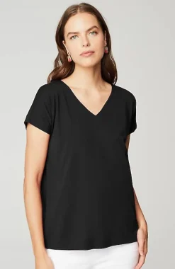 J.Jill Luxe Supima® Pleat-Back Tee | Jjill-Women Tops & Tees