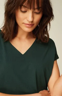 J.Jill Luxe Supima® Pleat-Back Tee | Jjill-Women Tops & Tees