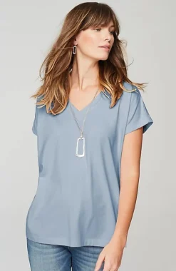 J.Jill Luxe Supima® Pleat-Back Tee | Jjill-Women Tops & Tees