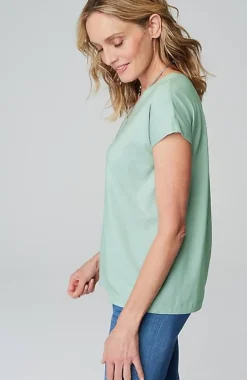 J.Jill Luxe Supima® Pleat-Back Tee | Jjill-Women Tops & Tees