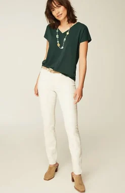 J.Jill Luxe Supima® Pleat-Back Tee | Jjill-Women Tops & Tees